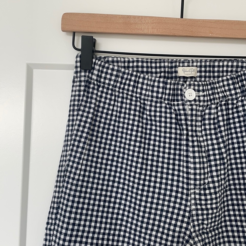 Brandy Melville (J.Galt) Navy Gingham Cotton Pants